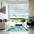 thumbnail image 6 of Ahgly Company Indoor Round Patterned Deep-Sea Green Area Rugs, 3' Round, 6 of 6