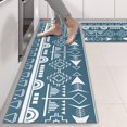 thumbnail image 2 of Kitchen Rugs Sets Of 2,Blue Geometric Triangle Arrow Pattern Anti Fatigue Kitchen Mat Rugs Non Slip Washable,Decorative Kitchen Floor Mats for Kitchen,Sink,Laundry,17"X47", 2 of 5