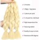 thumbnail image 5 of Paquete de 3 extensiones de cabello sintético NQ Textura Yaki 24 pulgadas rubio, 5 of 5