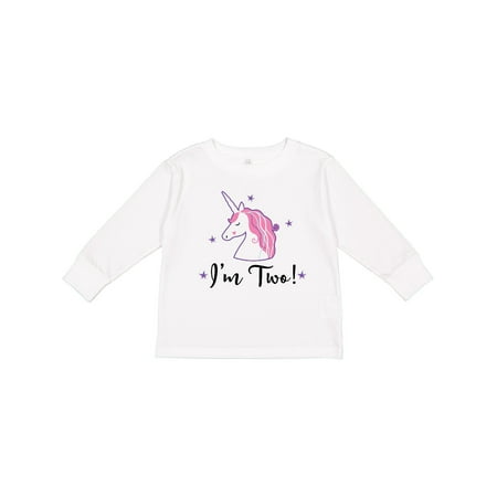 

Inktastic 2nd Birthday Unicorn Party Gift Toddler Toddler Girl Long Sleeve T-Shirt