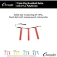 thumbnail image 4 of Champion Sports Quick Release Triple Flag Football Set - Adult Black Belt - 32"L-39"W - Red Flag, 4 of 5