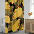 thumbnail image 3 of Taco Patterns Shower Curtain for Bathroom Shower Curtain Set with 12 Hooks Waterproof Fabric Bath Curtain for Bathtub Restroom Decor, 72 X 72 in, 3 of 6
