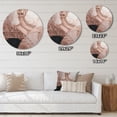 thumbnail image 4 of Designart "Boho Half Circles in Rose Gold I" Abstract Round Metal Art, 4 of 5