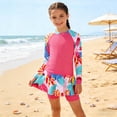 thumbnail image 2 of Shadoumai Girls Tankini Swimsuit 2-Piece Beach Sport Bathing Suit Set Hawaiian Swimwear for 5-12Years, 2 of 4