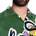 thumbnail image 5 of Easter Font Men's Casual Printed Button Down Short Sleeve Spread Collar Beach Shirts for Summer, Unisex, 5 of 6