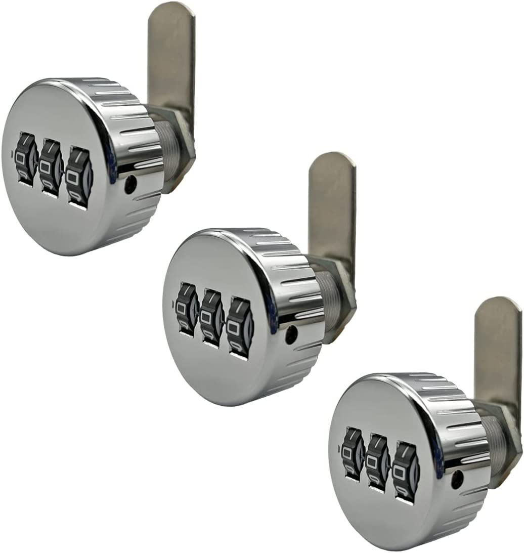 3 Packs Combination Cam Lock for Drawer Password Lock for