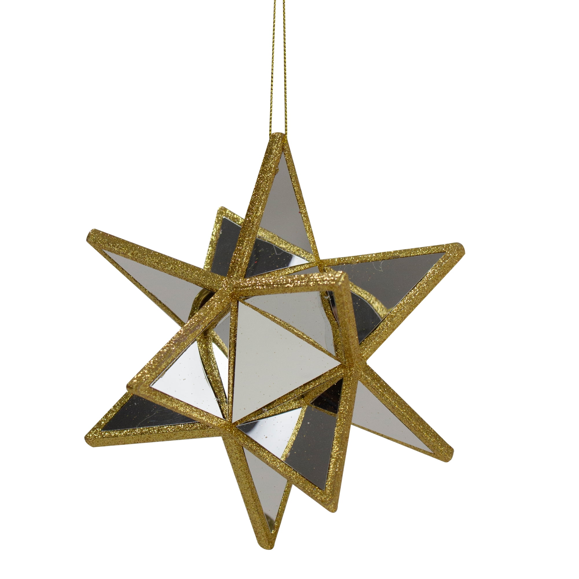 Red Glittered 5-point Angled Star-Shaped Ornament Buy $10=Free Shipping! 
