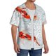 thumbnail image 2 of Balery Koi Fish Corals,Spring Summer Camisa Casual de Manga Corta con Botones para Hombre, Texturizada, Estilo Cubano, para Playa, Verano-4X-Large, 2 of 5