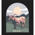 thumbnail image 4 of Western Howdy Cow Crew Neck Long Sleeve Adult Tee
-Large-Black, 4 of 4