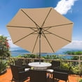 thumbnail image 5 of Outdoor 10 ft Patio Umbrella with Sand Bag Umbrella Base Included, Outdoor Umbrella with Tilt and Crank, Red, 5 of 9