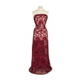 thumbnail image 2 of Zelouf Kailee Ribbon Soutache Mesh  , Sewing, DIY, Crafts Fabric by the Yard, Charming Merlot, 1 Yard, 2 of 2