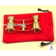 thumbnail image 1 of Brass Opera Glasses Theater Vintage Binoculars in Red Case, 1 of 3