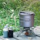 thumbnail image 4 of Pot de titanio ligero de lixada 750 ml con spork plegable para acampando al aire libre picnic de mochila para caminatas, 4 of 7
