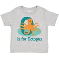 thumbnail image 3 of Inktastic O is for Octopus Monogram Boys or Girls Toddler T-Shirt, 3 of 5