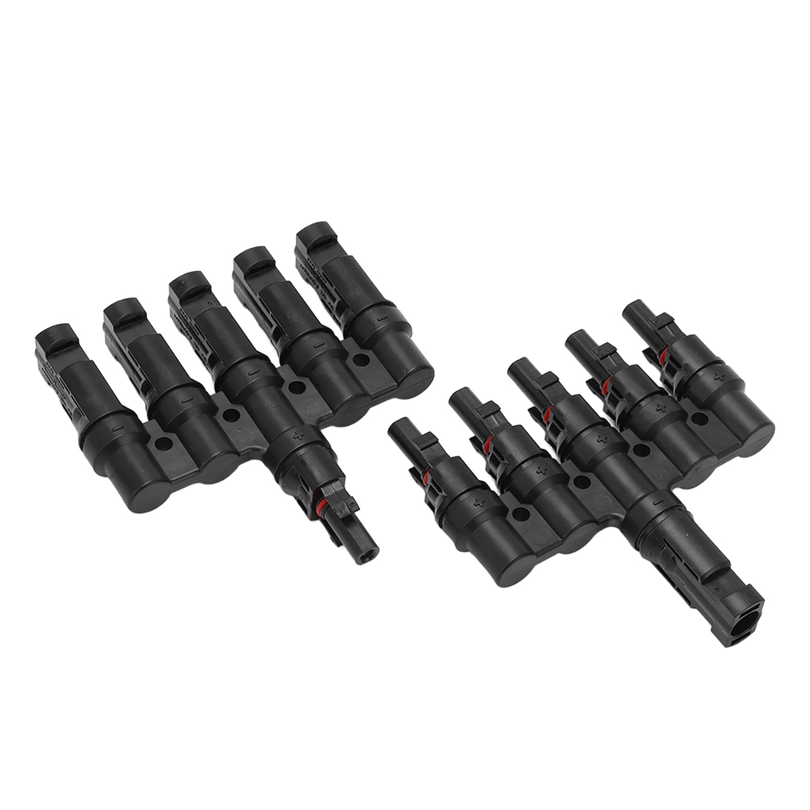 Heavy Duty Solar Panel Connector 1 to 5 T Branch Splitter Cable Adapter Plug, 7.8 inches / 20.0 cm Length, Weatherproof IP67 Parallel Coupler for Solar Photovoltaic Systems