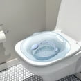 thumbnail image 5 of Wswqop Sitz Bath Basin for Toilet Anti Overflow Toilet Tub Universal Wider Seating Area Blue with flusher, 5 of 9