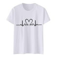 thumbnail image 4 of SHITINN Ladies Fashion Casual Valentine's Day Print Outdoor Sports Round Neck Short Sleeve T Shir Women Shirts Casual Short Sleeve Tops Women Tops Summer, 4 of 4