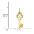 thumbnail image 5 of 14K Yellow Gold Fancy Key Shape Design Letter S Initial Charm Pendant, 5 of 5