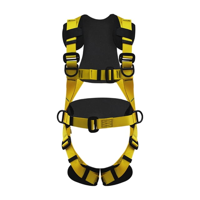 Arnés de escalada de cuerpo completo kusrkot Cinturón de Arnés de seguridad para escalada en roca de árboles rappel Amarillo negro