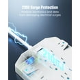 thumbnail image 6 of Power Strip Surge Protector with 22 AC Outlets, 2 USB-C and 4 USB Ports, 1875W/15A, 2100J, 6.5Ft Extension Cord , Wall Mountable for Home, Office, Dorm, 6 of 7