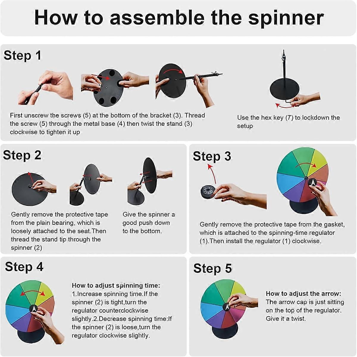 Roue De Prix Effaçable à Sec 8 Pouces Pour Prix Roulette De Fortune En M Tal