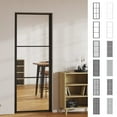 thumbnail image 5 of vidaXL Black ESG Glass Aluminum Interior Door Single Door 40.4x79.3 Inch 1.4 Inch Thickness, 5 of 8