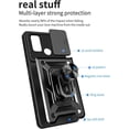 thumbnail image 2 of Case for Xiaomi Poco C40 with Slide Camera Cover, Military Grade Drop Protective Phone Cover Case with Ring Kickstand for Xiaomi Poco C40/Redmi 10 Power SJ Red, 2 of 8
