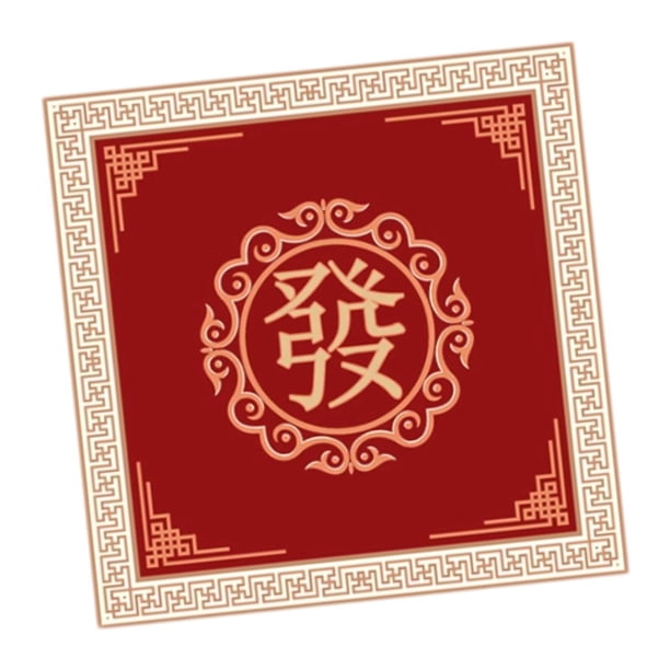 Funda para mesa de juego de Mahjong de 80 x 80 cm, antideslizante, para juego de mesa Mahjong rojo un