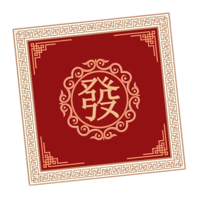 Tapete de Mahjong para mesa de juego de Mahjong, 80 x 80 cm rojo un