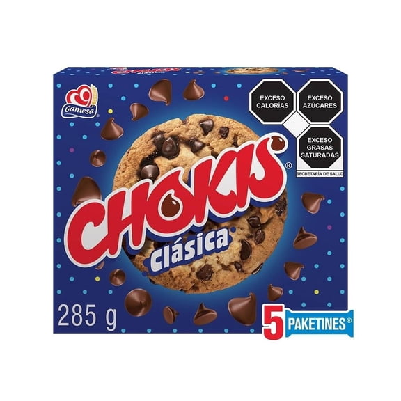 Galletas Chokis clásica con chispas sabor chocolate 285 g