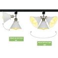 thumbnail image 3 of FSLiving Adjustable Angle J-Type Track Pendant Light E26 Bronze Base White Metal Shade Retro Industrial Design Lighting Fixture for Kitchen Island Bar Sink Home Decor (No Bulb & Track) - Set of 3, 3 of 7
