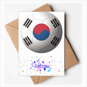 Korea National Flag Soccer Football Welcome Back Greeting Cards Envelopes Blank