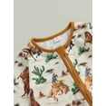 thumbnail image 6 of Infant Baby Boys Jumpsuit 3M 6M 12M Long Sleeve Cow/Horse Print Zipped Autumn Newborn Romper Clothes, 6 of 10