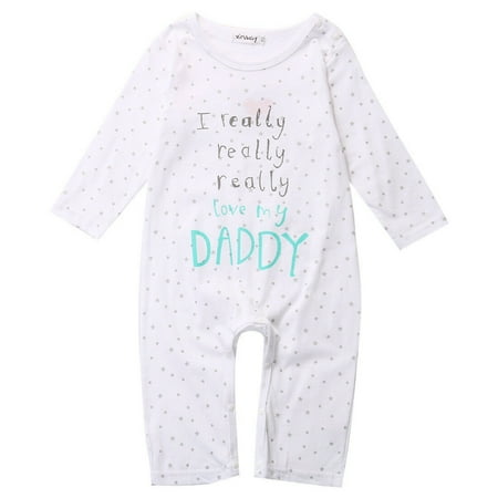 

Newborn Baby Boy Girl Long Sleeve Bodysuit Romper Jumpsuit Outfits Clothes