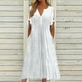 thumbnail image 2 of Sngxgn Women's Sequin Dress V-Neck Ruched Bodycon Party Dresses(White,L), 2 of 9