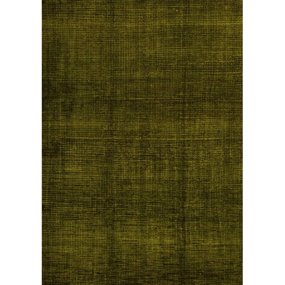 Ahgly Company Indoor Rectangle Abstract Yellow Modern Area Rugs, 3' x 5'