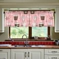 thumbnail image 3 of Yayeee Kitchen Curtains Tier Set of 2 Light Filtering 57"x24" Over Sink Window Panels, Brown Hand Drawn Cups, 3 of 7