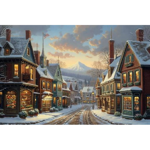 300 Pieces Jigsaw Puzzles for Adults Teens Charles Wysocki Confection Street Fun Game Props Educational Toys Decompressing Intellectual Puzzles Gift Artwork