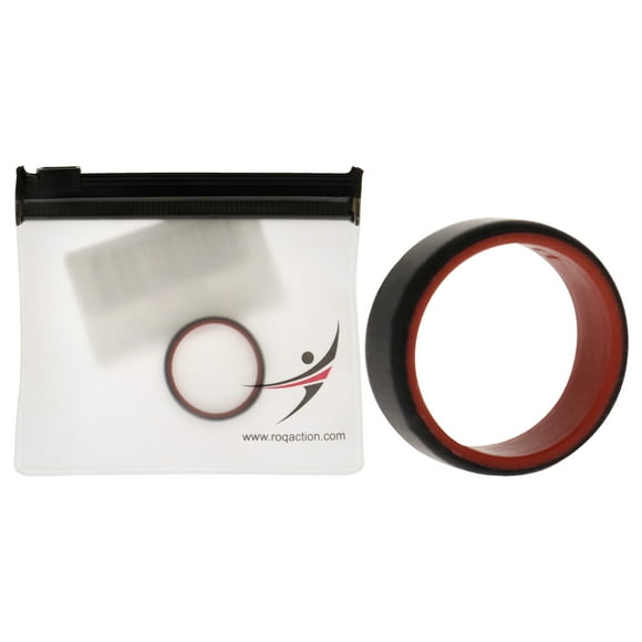 Anillo de boda de silicona biselado ROQ 8 mm Rojo-Negro para hombres
