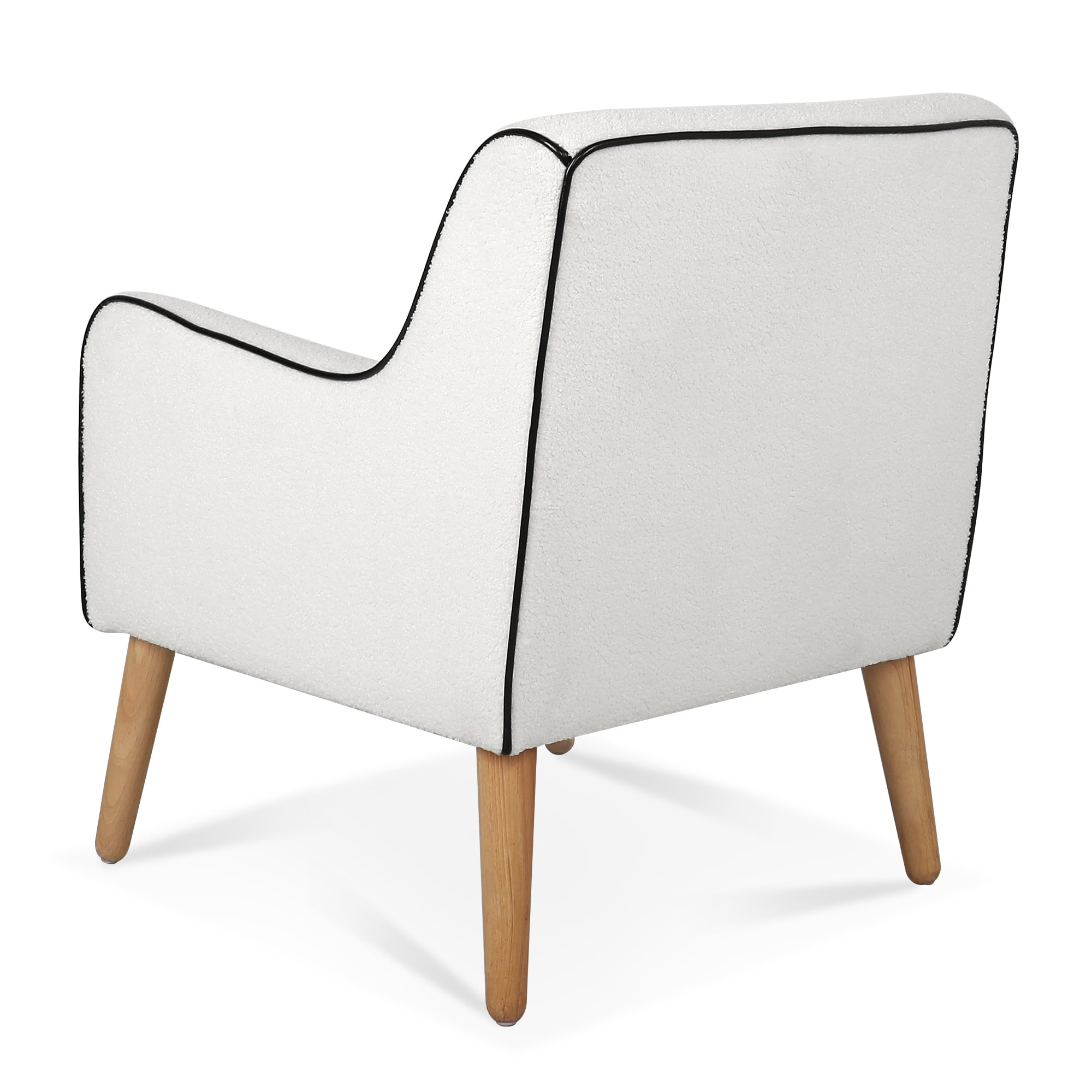 YYAo Modern Accent Chair, Teddy Velvet Upholstered Armchair for Living Room Bedroom Small Spaces, White YYAo Modern Accent Chair, Teddy Velvet Upholstered Armchair for Living Room Bedroom Small Spaces, White