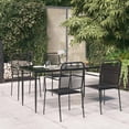 thumbnail image 2 of Conjunto de Comedor para Patio Casafoyer 5 Piezas con Cuerda de Algodón Negra, 2 of 5
