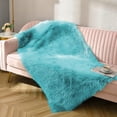 thumbnail image 6 of Junovo Luxury Fluffy Area Rugs Areary Rug for Bedroom Shaggy Rugs Area Carpet for Living Room Bedroom,4'x6',Light Blue, 6 of 7