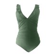thumbnail image 5 of Feimerou One Piece Swimsuit Women Tummy Control High Waisted Sexy Ruffle V Neck Bathing Suits Back Cutout Slimming Push Up Monokini Swimsuits, 5 of 6