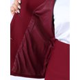 thumbnail image 5 of Agnes Orinda Women's Plus Size 2 Piece Short Sleeve Blazer with Pencil Skirt Office Business Suit Set with Button 3X Burgundy, 5 of 5