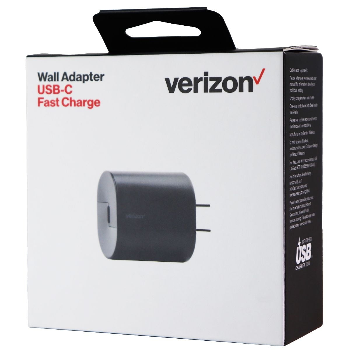 Verizon 30Watt Fast Charge USBC Wall Charger/Adapter Black
