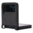 thumbnail image 5 of SaniMore for Samsung Galaxy Z Flip 4 6.7" PU Leather Case, Magnetic Wallet Ultra-Thin Cover with Wrist Strap & Card Slot Anti-Scratch All-Inclusive Protective Shell, Black, 5 of 6