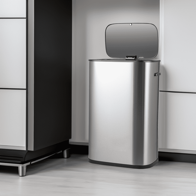 MoNiBloom Kitchen Trash Can 14.5 Gallon Garbage Can Automatic Motion Sensor  Waste Bin Touchless Trash Can with Lid for Home Bathroom Office, Silver 