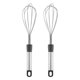 thumbnail image 1 of 2uds Huevo Batidor Inoxidable Acero Globo Batidor Mezclador Utensilios Cocina Utensilio para Mezclar, Batir, Golpeando & Agitando Negro, 1 of 7