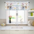 thumbnail image 5 of Valances for Windows Happy Easter Words Color Stripes Rod Pocket Short Curtain for Bathroom Living Room Bedroom Cute Gnomes 1 Panel 54x18in, 5 of 9