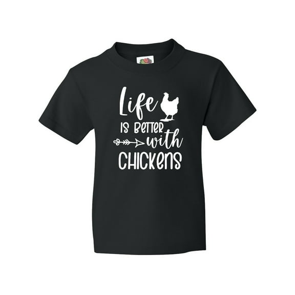 Inktastic Life is Better with Chickens Youth T-Shirt